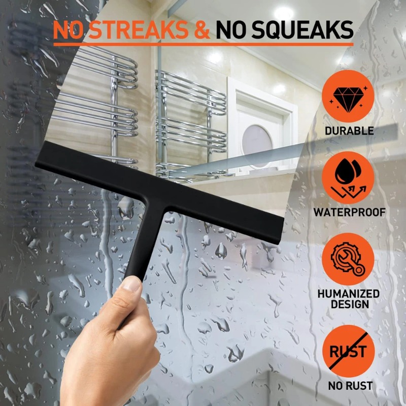 مجموعة ممسحة زجاج سيليكون سودا - مراجعة Glass Cleaner Streak وسعره